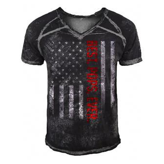 Mens Best Pops Ever Us American Flag  Gifts For Fathers Day  Men's Short Sleeve V-neck 3D Print Retro Tshirt