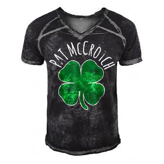 Mens Pat Mccrotch Funny Dirty St Patricks Day Mens Irish Men's Short Sleeve V-neck 3D Print Retro Tshirt - Thegiftio UK