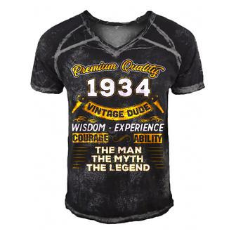 Mens The Man Myth Legend 1934 88Th Birthday Gift For 88 Years Old  Men's Short Sleeve V-neck 3D Print Retro Tshirt