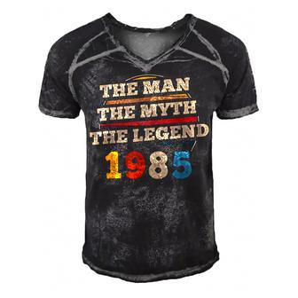 Mens The Man Myth Legend 1985 37Th Birthday Gift For 37 Years Old  Men's Short Sleeve V-neck 3D Print Retro Tshirt
