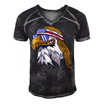 Merica - Patriotic Usa Eagle Of Freedom - 4Th Of July Men's Short Sleeve V-neck 3D Print Retro Tshirt - Thegiftio