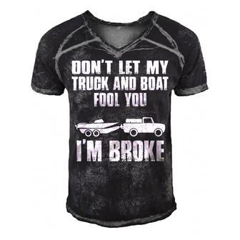 My Truck & Boat Men's Short Sleeve V-neck 3D Print Retro Tshirt - Seseable