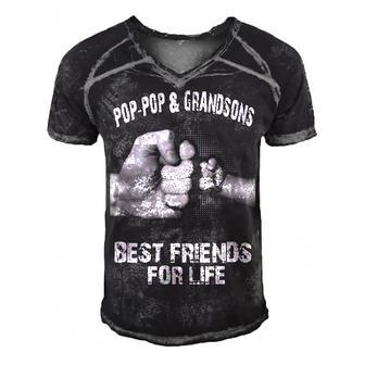 Pop-Pop & Grandsons - Best Friends Men's Short Sleeve V-neck 3D Print Retro Tshirt - Seseable