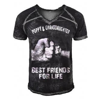 Poppy & Granddaughter - Best Friends Men's Short Sleeve V-neck 3D Print Retro Tshirt - Seseable