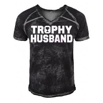Trophy Husband V2 Men's Short Sleeve V-neck 3D Print Retro Tshirt - Seseable