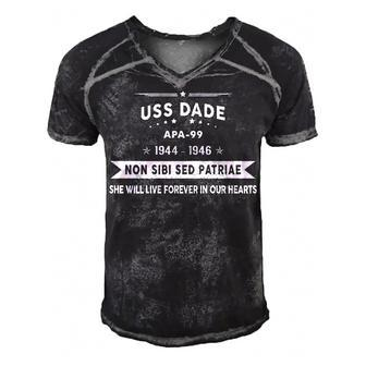 Uss Dade Apa Men's Short Sleeve V-neck 3D Print Retro Tshirt - Monsterry DE