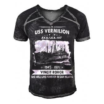 Uss Vermilion Aka Men's Short Sleeve V-neck 3D Print Retro Tshirt - Monsterry DE