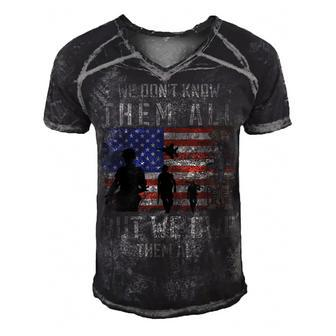We Dont Know Them All But We Owe Them All Veterans Day Men's Short Sleeve V-neck 3D Print Retro Tshirt - Seseable