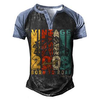 19Th Birthday Gifts August 19 Years Old Vintage 2003 Mens Men's Henley Shirt Raglan Sleeve 3D Print T-shirt - Thegiftio UK