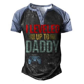 1St Time Dad Est 2022 New First Fathers Gaming Daddy 2022 Men's Henley Shirt Raglan Sleeve 3D Print T-shirt - Thegiftio UK