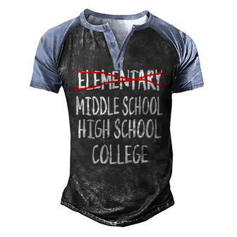 2022 Funny Elementary School Graduation 6Th Grade Graduation Men's Henley Shirt Raglan Sleeve 3D Print T-shirt - Thegiftio UK