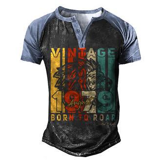 43Rd Birthday Gifts August 43 Years Old Vintage 1979 Mens Men's Henley Shirt Raglan Sleeve 3D Print T-shirt - Thegiftio UK