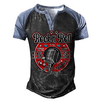 50S Rockabilly Clothing Sock Hop Costume Doo Wop Greaser Men's Henley Shirt Raglan Sleeve 3D Print T-shirt - Thegiftio UK