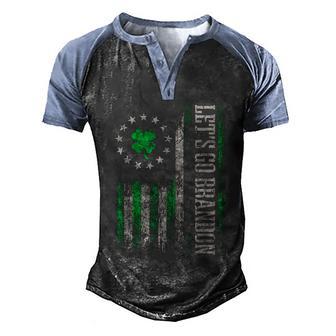 American Flag Patriots Lets Go Brandon St Patricks Day Men's Henley Shirt Raglan Sleeve 3D Print T-shirt - Thegiftio UK