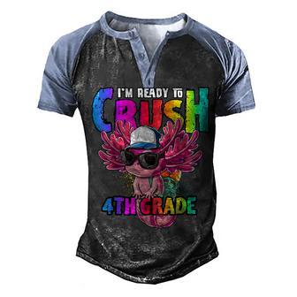 Anime Axolotl Waifu Who Love Anime Ramen And Sketching Japan V4 Men's Henley Shirt Raglan Sleeve 3D Print T-shirt - Thegiftio UK