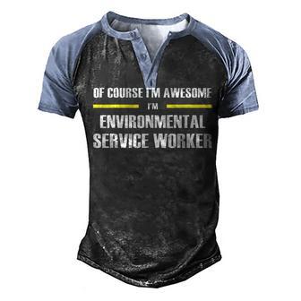 Awesome Environmental Service Worker Men's Henley Shirt Raglan Sleeve 3D Print T-shirt - Thegiftio UK