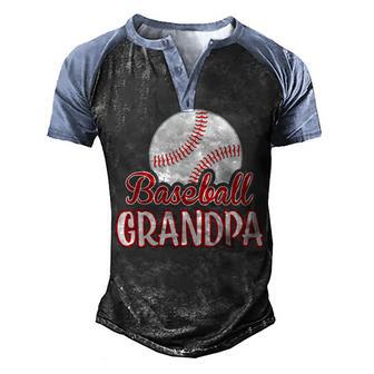 Baseball Grandpa Birthday Gift For GrandpaFathers Day Men's Henley Shirt Raglan Sleeve 3D Print T-shirt - Thegiftio UK