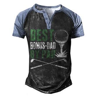 Best Bonus Dad By Par Fathers Day Golf Grandad Golfing Gift Men's Henley Shirt Raglan Sleeve 3D Print T-shirt - Thegiftio UK