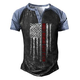 Best Bonus Dad Ever American Usa Flag Fathers Day Gift Dad Men's Henley Shirt Raglan Sleeve 3D Print T-shirt - Thegiftio UK