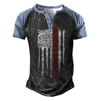 Best Bonus Grandpa Ever American Usa Flag Fathers Day Gift Men's Henley Shirt Raglan Sleeve 3D Print T-shirt - Thegiftio UK