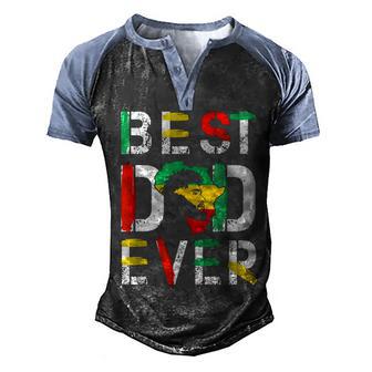 Best Dad Ever Junenth Flag Men Africa Map Freedom Day Men's Henley Shirt Raglan Sleeve 3D Print T-shirt - Thegiftio UK