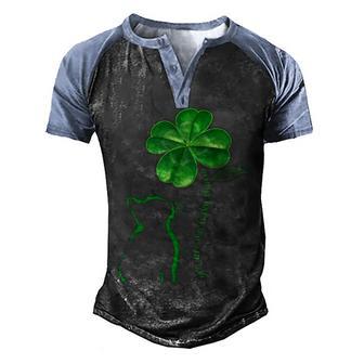 Black Cat St Patricks Day Shamrock You Are My Lucky Charm Men's Henley Shirt Raglan Sleeve 3D Print T-shirt - Thegiftio UK