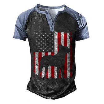 Boston Terrier 4Th Of July American Usa Flag Dog Gifts Men's Henley Shirt Raglan Sleeve 3D Print T-shirt - Thegiftio UK
