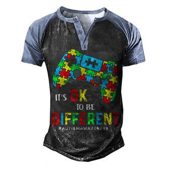 Boys Autism Gift Game Autism Awareness Month Day Men Kids Men's Henley Shirt Raglan Sleeve 3D Print T-shirt - Thegiftio UK