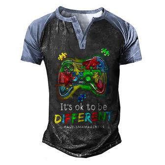 Boys Autism Gift Game Autism Awareness Month Day Men Kids V2 Men's Henley Shirt Raglan Sleeve 3D Print T-shirt - Thegiftio UK