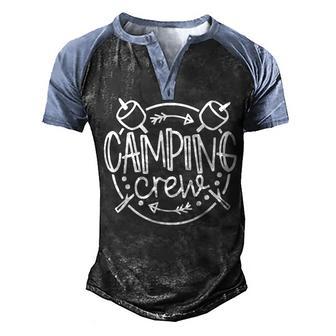 Camping Matching For Family Camper Group Camping Crew Men's Henley Shirt Raglan Sleeve 3D Print T-shirt - Thegiftio UK