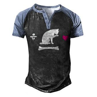 Cat Our Flag Means Death Stede Bonnet Men's Henley Shirt Raglan Sleeve 3D Print T-shirt - Thegiftio UK