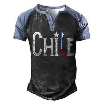Chile Flag Chile Map Chile Independence Day 2022 Gift Men's Henley Shirt Raglan Sleeve 3D Print T-shirt - Thegiftio UK
