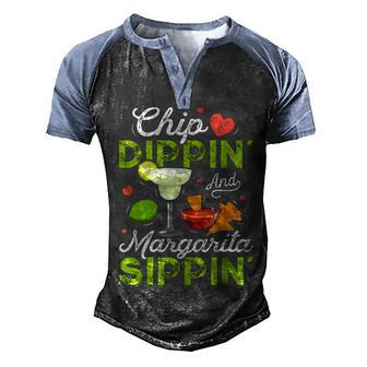 Chip Dippin And Margarita Sippin Funny Cinco De Mayo Men Men's Henley Shirt Raglan Sleeve 3D Print T-shirt - Thegiftio UK