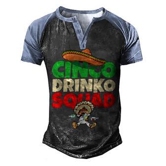 Cinco Drinko Squad Drinking Party Fiesta Funny Cinco De Mayo Men's Henley Shirt Raglan Sleeve 3D Print T-shirt - Thegiftio UK