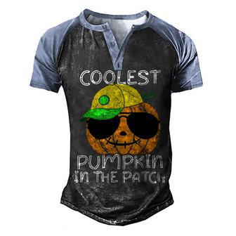 Coolest Pumpkin In The Patch Halloween Boys Girls Men V5 Men's Henley Shirt Raglan Sleeve 3D Print T-shirt - Thegiftio UK