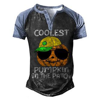 Coolest Pumpkin In The Patch Halloween Boys Girls Men V6 Men's Henley Shirt Raglan Sleeve 3D Print T-shirt - Thegiftio UK