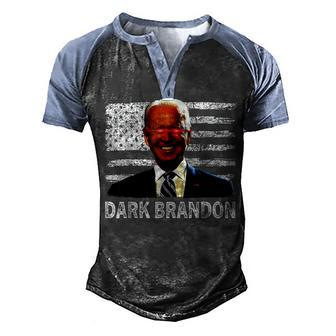 Dark Brandon Funny Biden Saving America Flag Political Men's Henley Shirt Raglan Sleeve 3D Print T-shirt - Thegiftio UK