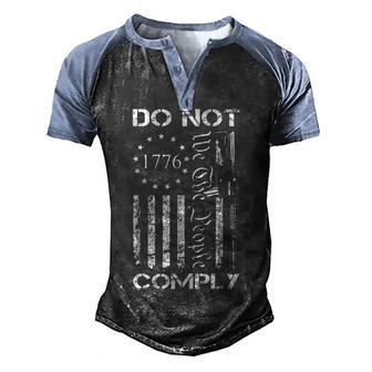 Do Not Comply - Ar15 Usa Flag Pro Gun 2Nd Amendment Men's Henley Shirt Raglan Sleeve 3D Print T-shirt - Thegiftio UK