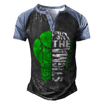 Fight The Stigma Mental Health Awareness Green Ribbon Men's Henley Shirt Raglan Sleeve 3D Print T-shirt - Thegiftio UK