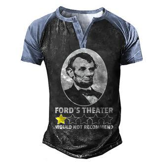 Fords Theater Would Not Recommend 1-Star Abraham Lincoln Men's Henley Shirt Raglan Sleeve 3D Print T-shirt - Thegiftio UK