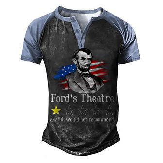 Fords Theatre Awful Would Not Recommend Review Men's Henley Shirt Raglan Sleeve 3D Print T-shirt - Thegiftio UK