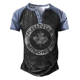 Fringe Minority Canada Canadian Truckers Freedom Convoy Men's Henley Shirt Raglan Sleeve 3D Print T-shirt - Thegiftio UK