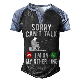Funny Fishing Dad Mens Funny Reel Cool Fish Bass Fishing Men Men's Henley Shirt Raglan Sleeve 3D Print T-shirt - Thegiftio UK