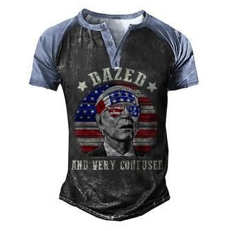 Funny Joe Biden Dazed And Very Confused 4Th Of July 2022 V2 Men's Henley Shirt Raglan Sleeve 3D Print T-shirt - Seseable