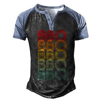 Funny Meat Smoking Bbq Grill Lover Pit Master Smoke Meat V2 Men's Henley Shirt Raglan Sleeve 3D Print T-shirt - Seseable