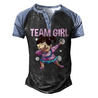 Gender Reveal Party Pink Baby Announcement Team Girl Men's Henley Shirt Raglan Sleeve 3D Print T-shirt - Thegiftio UK