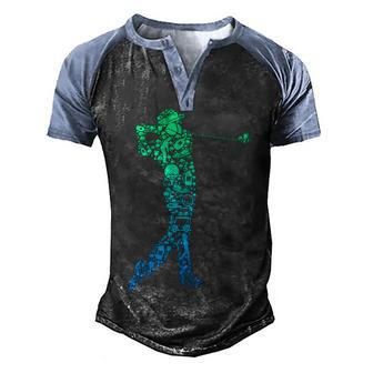 Golf Club Golfer Golfing Men Kids Boys Men's Henley Shirt Raglan Sleeve 3D Print T-shirt - Thegiftio UK