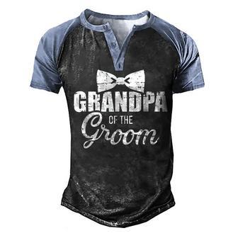 Grandpa Of The Groom Wedding Men's Henley Shirt Raglan Sleeve 3D Print T-shirt - Thegiftio UK