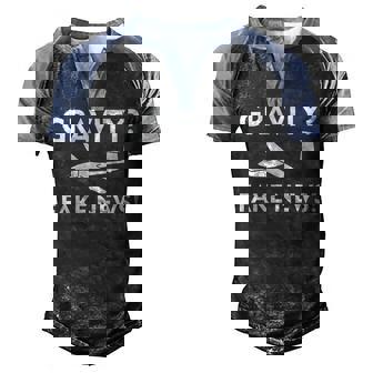 Gravity Fake News Glider Pilot Gliding Soaring Pilot Men's Henley Shirt Raglan Sleeve 3D Print T-shirt - Seseable