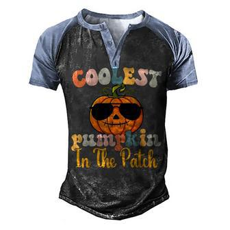 Groovy Coolest Pumpkin In The Patch Halloween Boys Girls Men Men's Henley Shirt Raglan Sleeve 3D Print T-shirt - Thegiftio UK